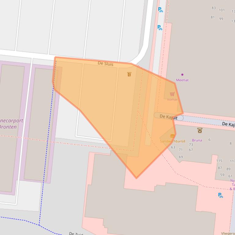 Kaart van postcodegebied 8254KM.