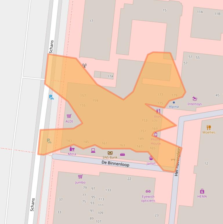 Kaart van postcodegebied 8254KR.