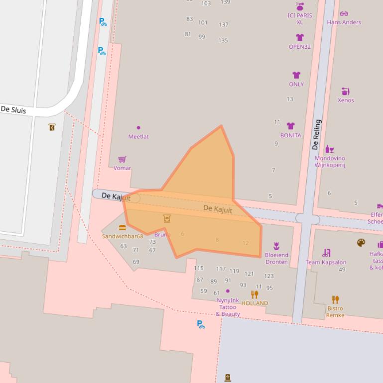 Kaart van postcodegebied 8254KX.