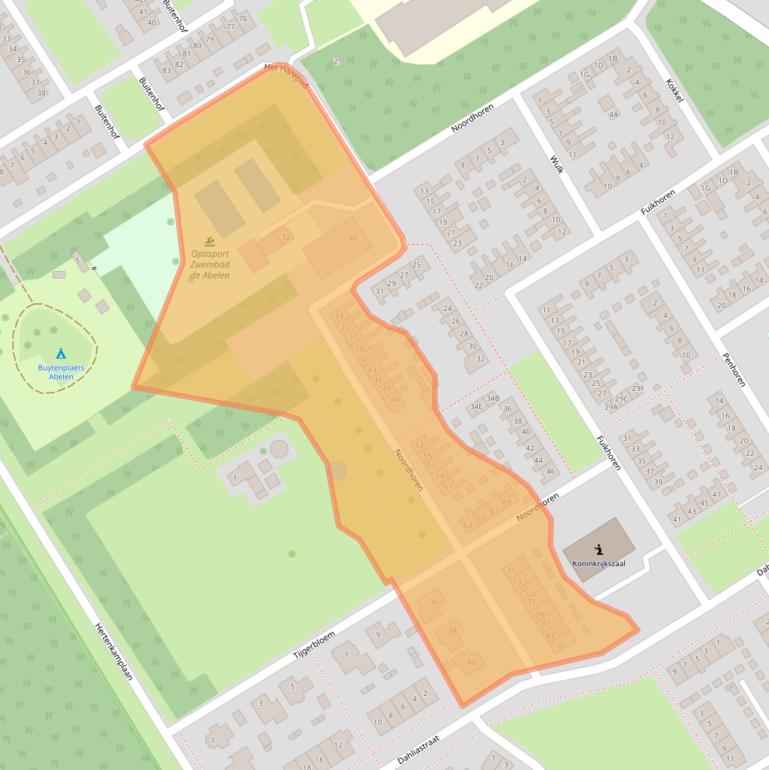 Kaart van postcodegebied 8255BD.