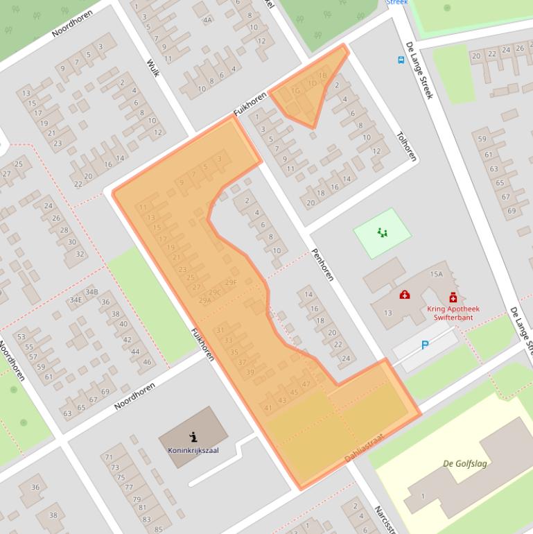 Kaart van postcodegebied 8255BH.