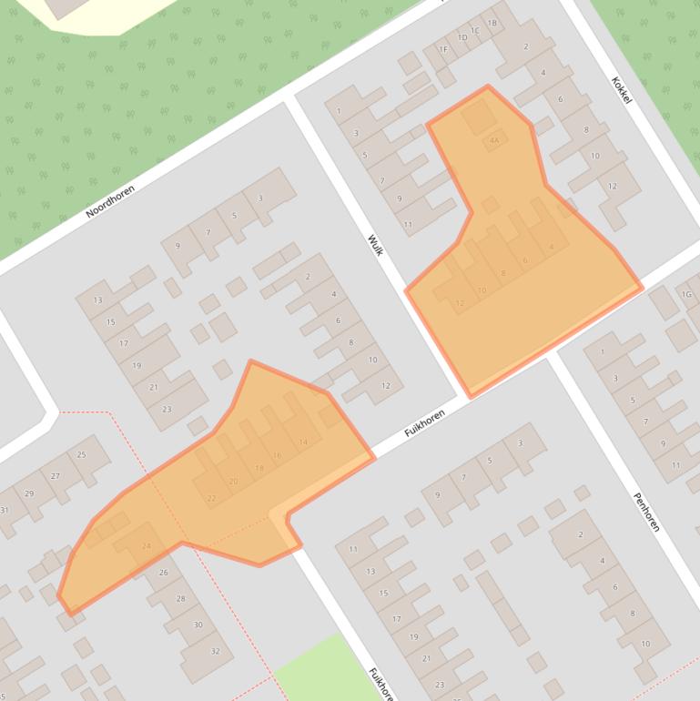 Kaart van postcodegebied 8255BJ.