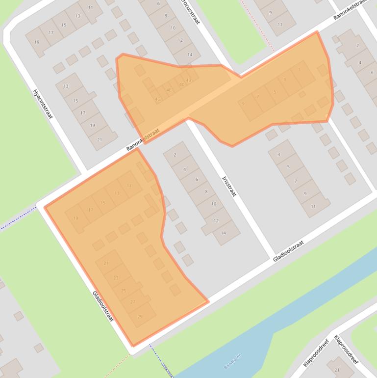 Kaart van postcodegebied 8255BW.