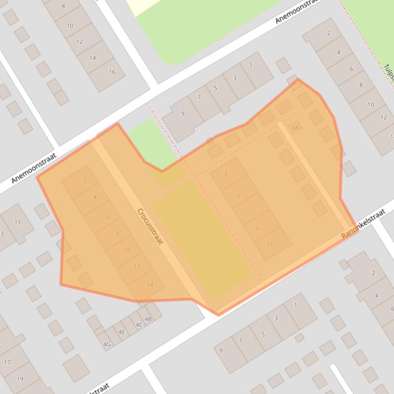 Kaart van postcodegebied 8255BX.