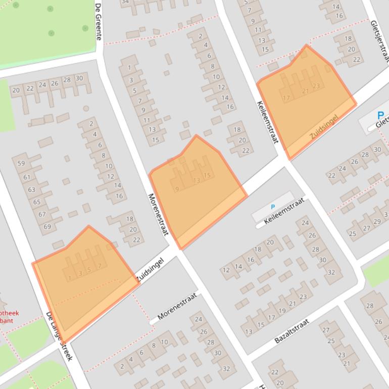 Kaart van postcodegebied 8255CD.