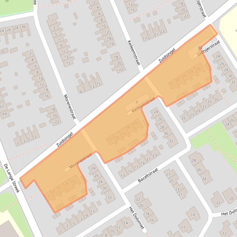 Kaart van postcodegebied 8255CG.