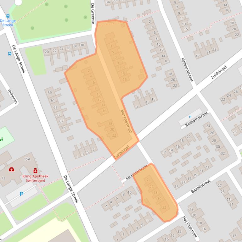 Kaart van postcodegebied 8255CK.