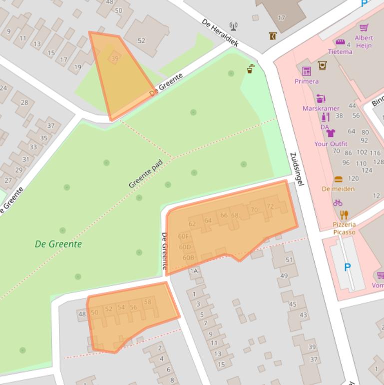 Kaart van postcodegebied 8255CR.