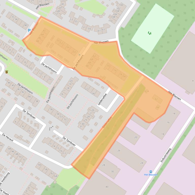 Kaart van postcodegebied 8255CT.