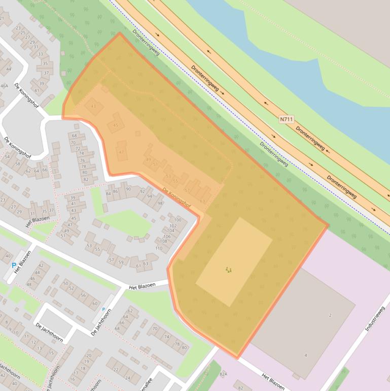 Kaart van postcodegebied 8255DH.