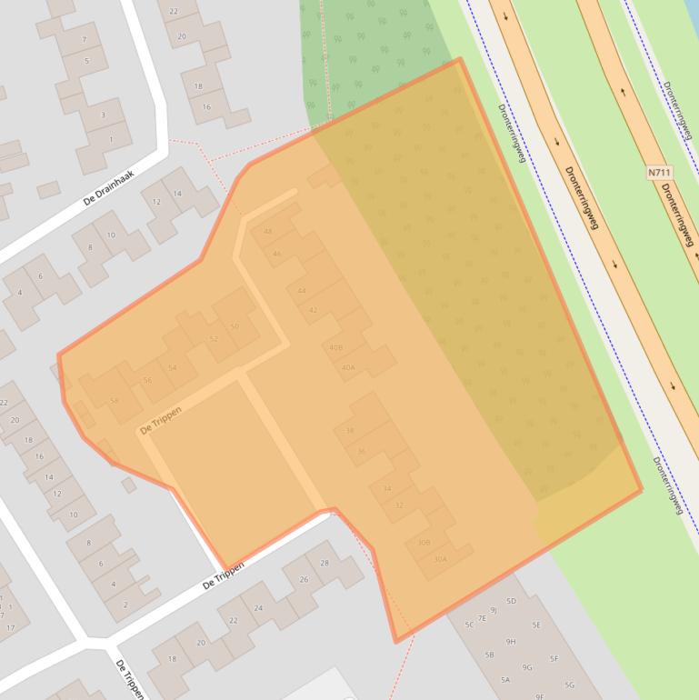 Kaart van postcodegebied 8255HB.