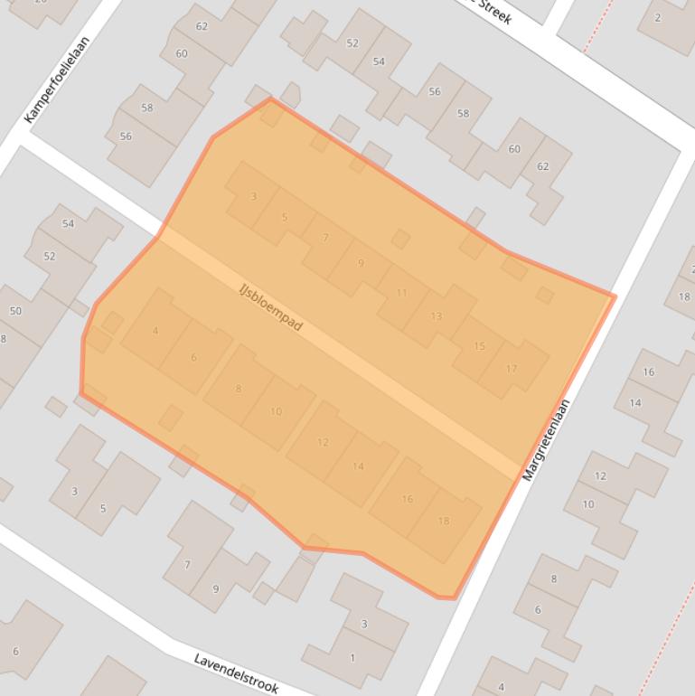 Kaart van postcodegebied 8255JJ.