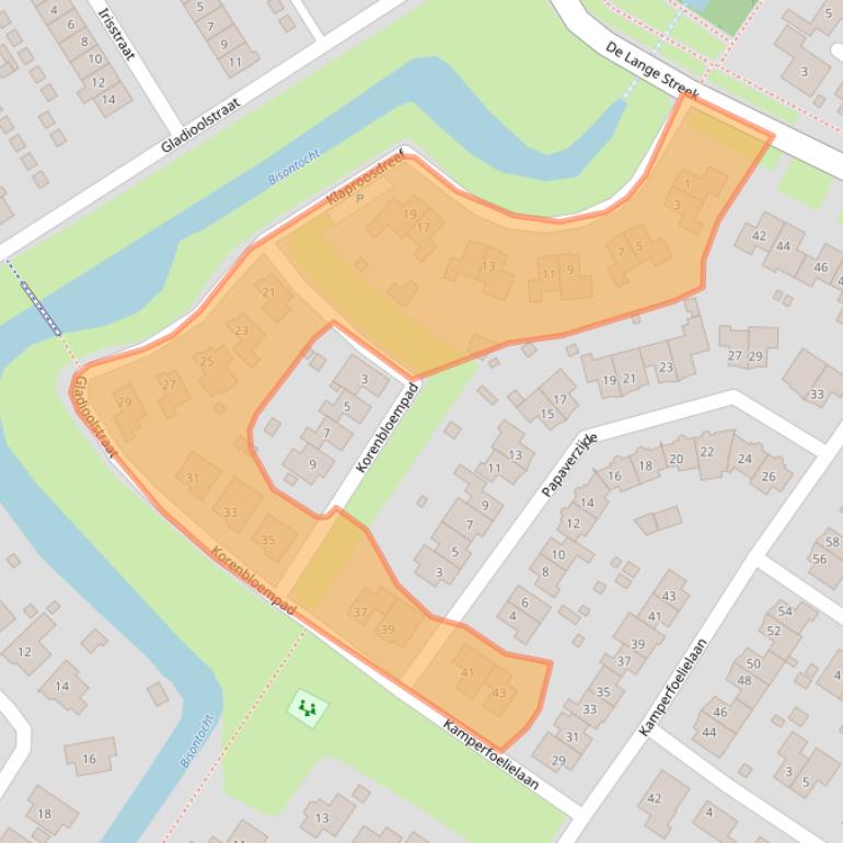 Kaart van postcodegebied 8255JP.