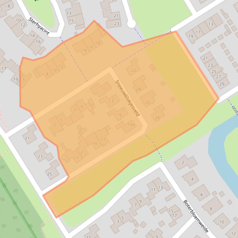 Kaart van postcodegebied 8255JT.