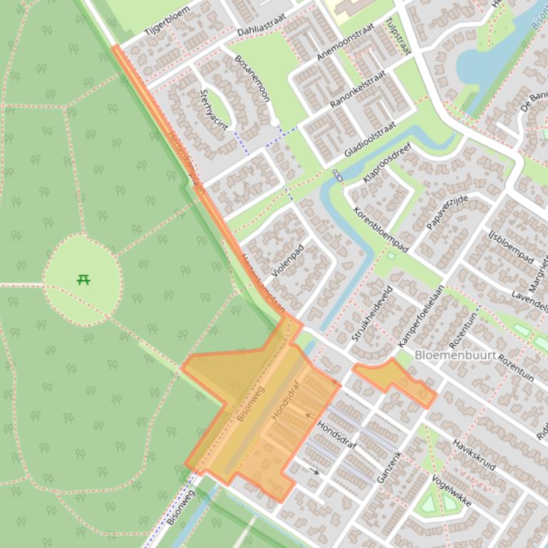 Kaart van postcodegebied 8255KA.