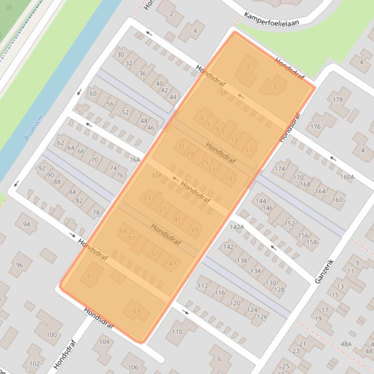 Kaart van postcodegebied 8255KC.