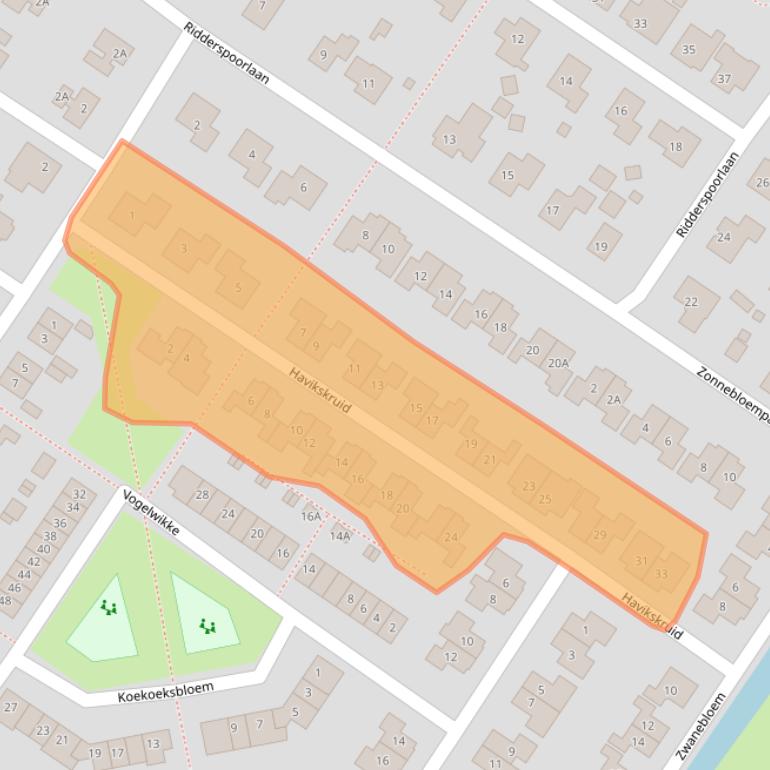 Kaart van postcodegebied 8255KE.