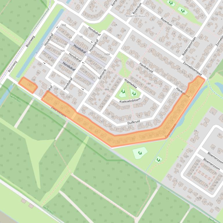 Kaart van postcodegebied 8255KL.