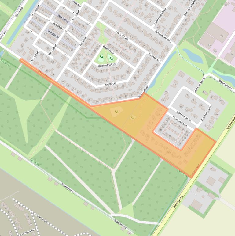 Kaart van postcodegebied 8255KN.