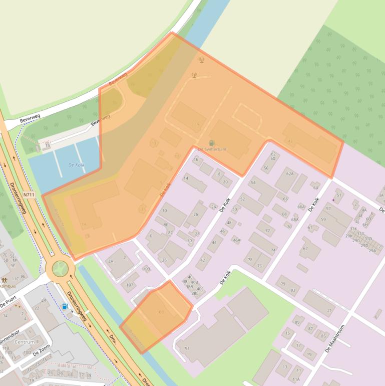 Kaart van postcodegebied 8255PA.