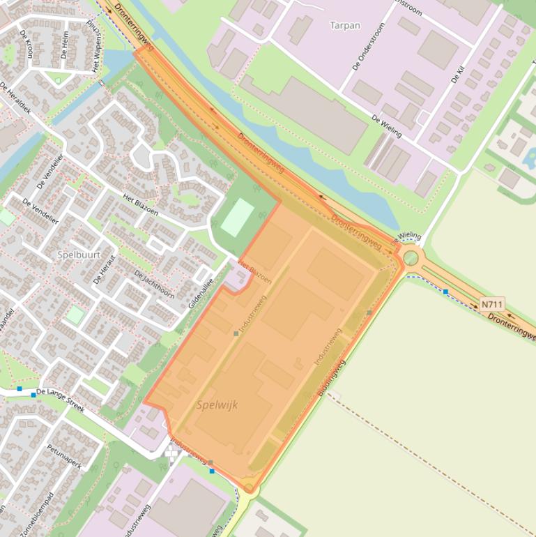 Kaart van postcodegebied 8255PB.