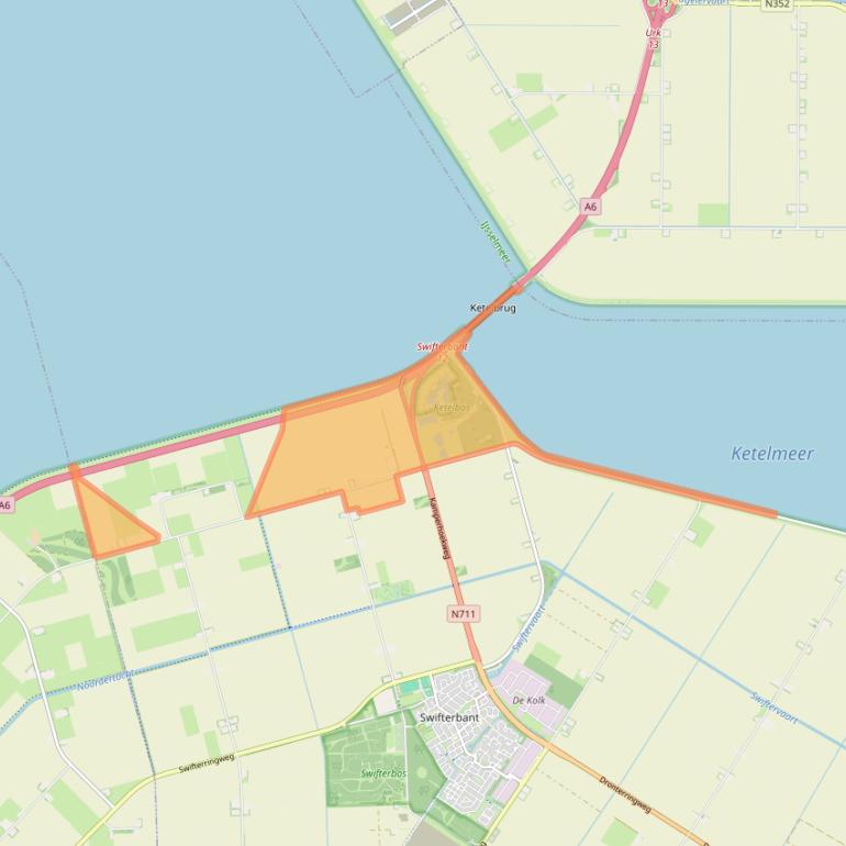 Kaart van postcodegebied 8255PG.