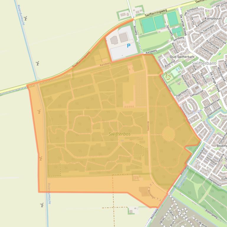 Kaart van postcodegebied 8255PL.