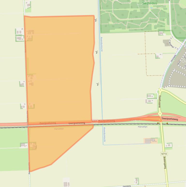 Kaart van postcodegebied 8255PN.