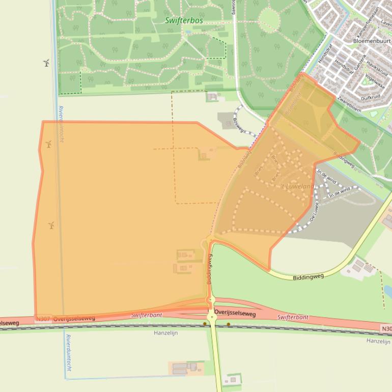 Kaart van postcodegebied 8255PW.