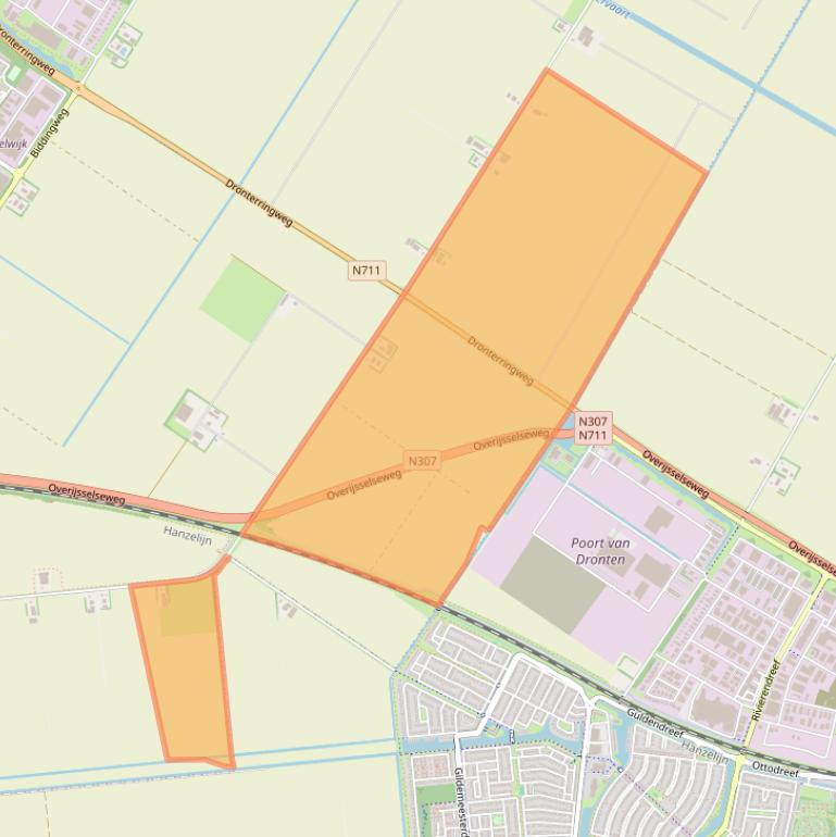 Kaart van postcodegebied 8255RG.