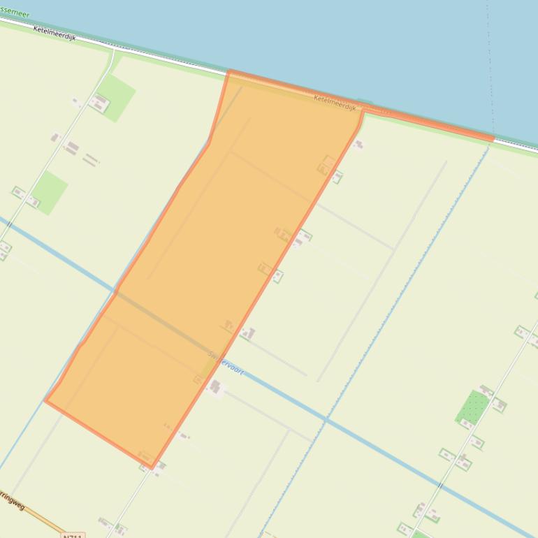 Kaart van postcodegebied 8255RJ.