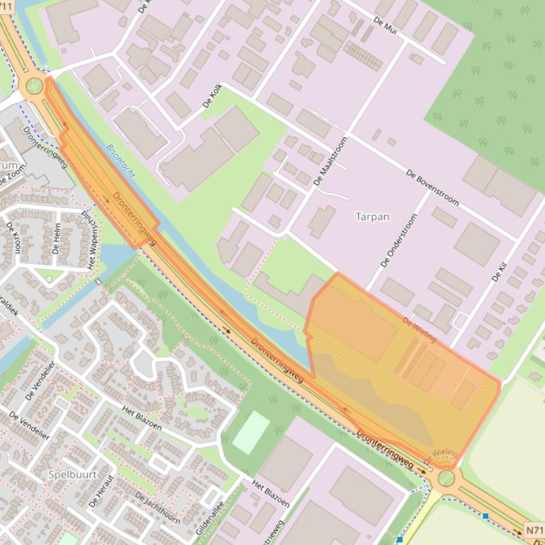 Kaart van postcodegebied 8255RP.