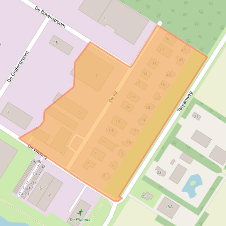 Kaart van postcodegebied 8255RR.