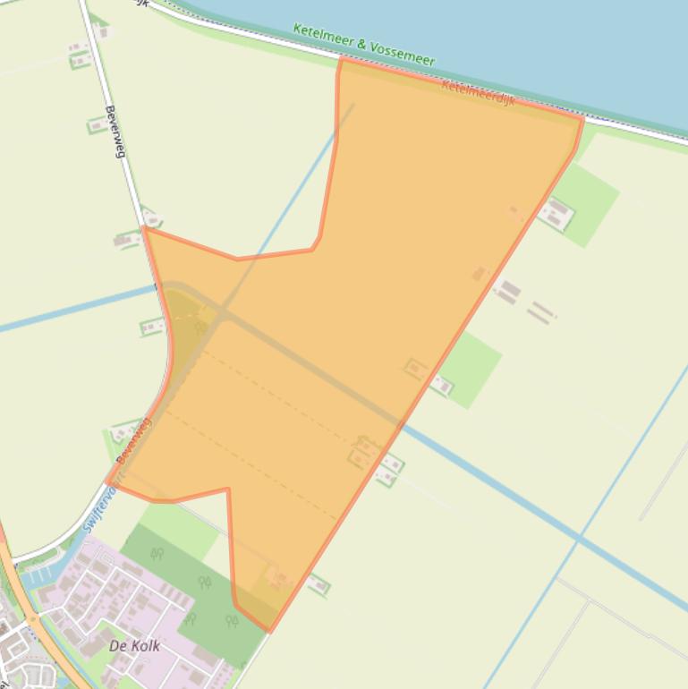 Kaart van postcodegebied 8255RS.