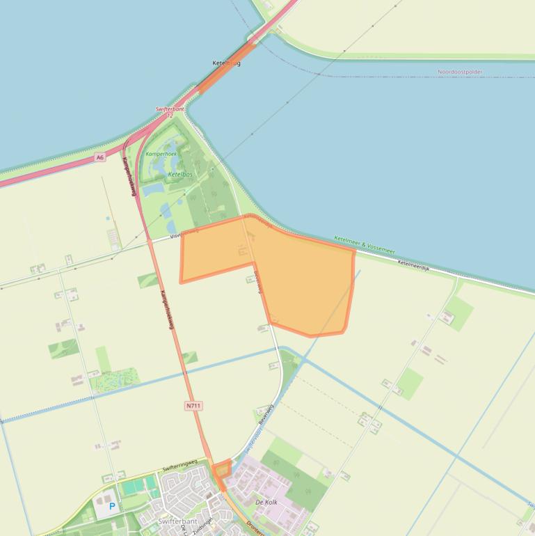 Kaart van postcodegebied 8255RV.