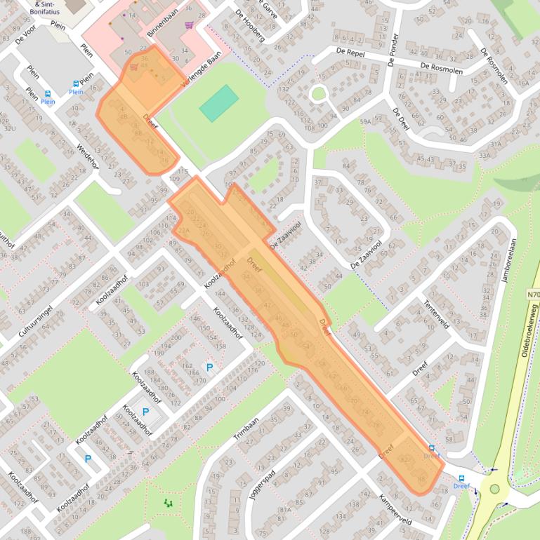 Kaart van postcodegebied 8256AW.