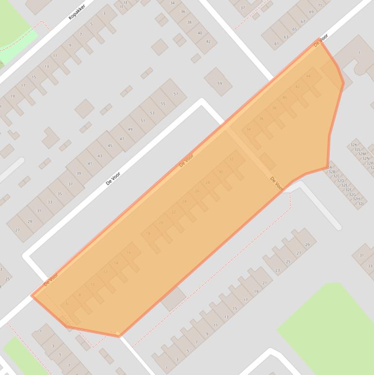 Kaart van postcodegebied 8256BC.