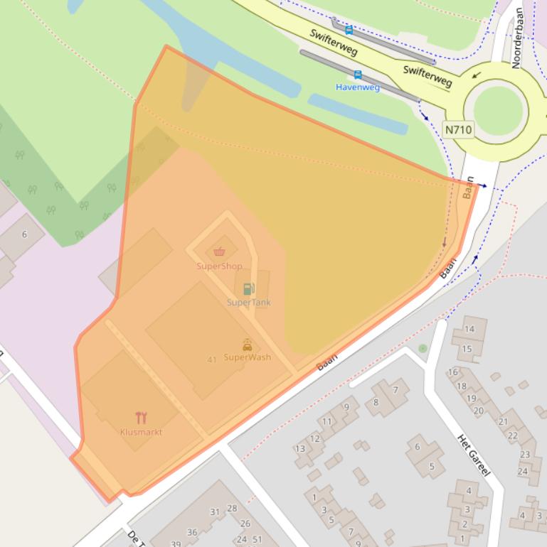 Kaart van postcodegebied 8256BD.