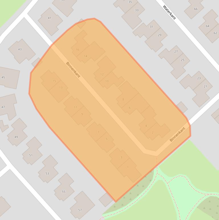 Kaart van postcodegebied 8256BG.