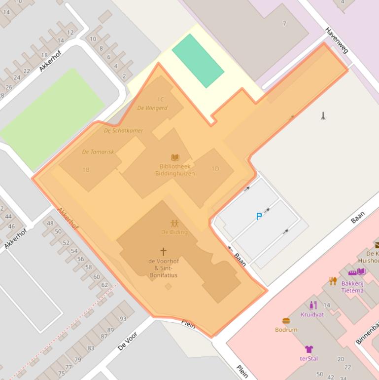 Kaart van postcodegebied 8256BK.