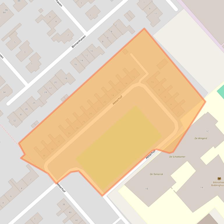 Kaart van postcodegebied 8256BL.