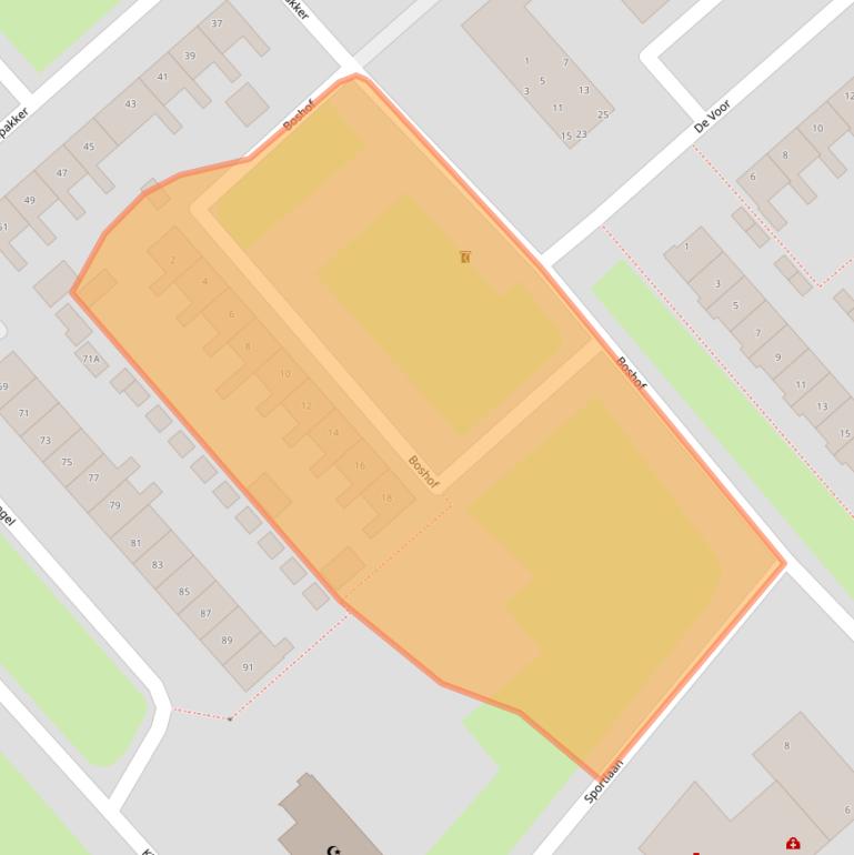 Kaart van postcodegebied 8256BT.