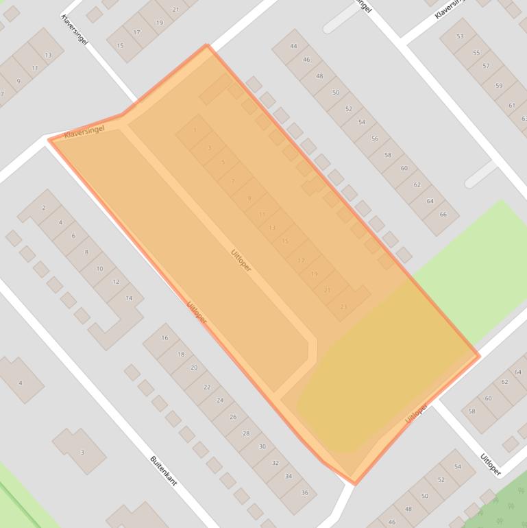 Kaart van postcodegebied 8256CB.