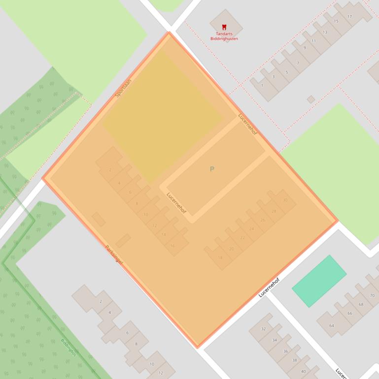 Kaart van postcodegebied 8256CL.