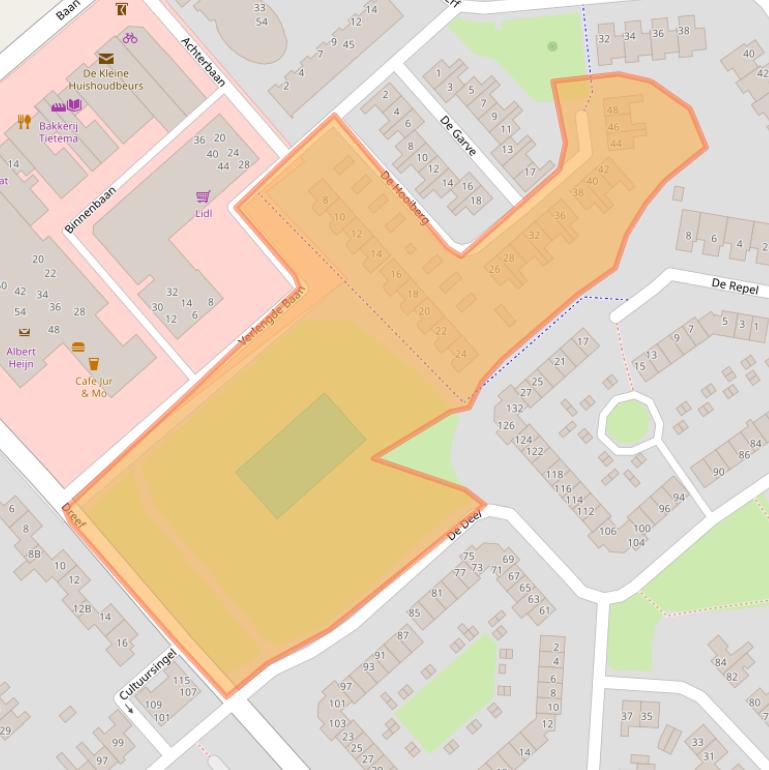 Kaart van postcodegebied 8256DR.