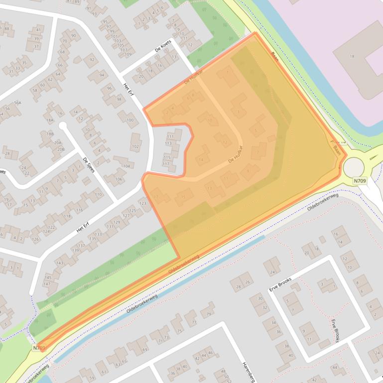 Kaart van postcodegebied 8256DZ.