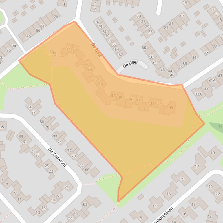 Kaart van postcodegebied 8256EM.