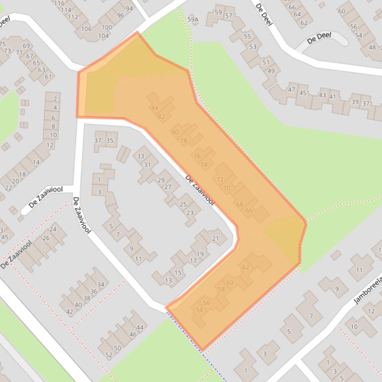 Kaart van postcodegebied 8256ES.