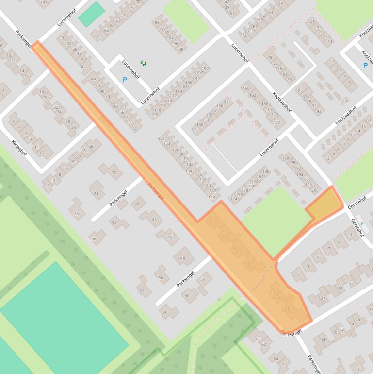 Kaart van postcodegebied 8256GE.