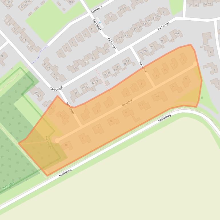 Kaart van postcodegebied 8256GK.